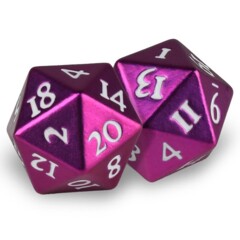 Ultra Pro - Heavy Metal Dice D20: Set Of 2 - Pink