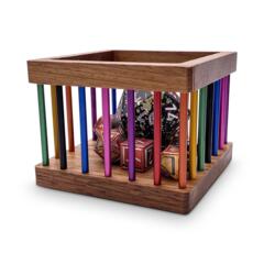 Cherry Wood Dice Jail Rainbow