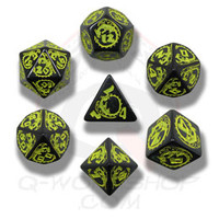 Black & Yellow Dragons Dice (7)