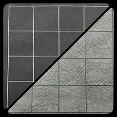 Chessex: Reversible Battlemat 1'' Squares Black-Grey (23.5