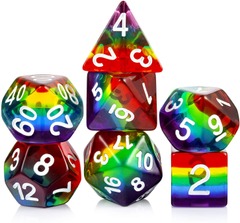 RAINBOW DICE RPG DICE SET