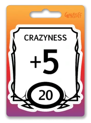 Crazyness Stat Block Waterproof Die Cut Vinyl Sticker