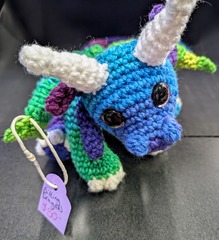 Bandty Crochet: Dragon (Medium) - Sitting - Purple/Green