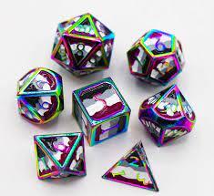 Asexual Pride Flag - RPG Metal Dice Set