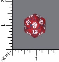 Magic Spindown Die - Dominaria United Red