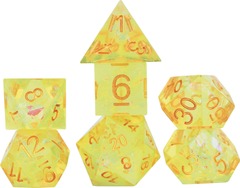 Sharp Yellow Fairy Dice Set