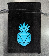 Velvet Dice Bag - Blue Logo