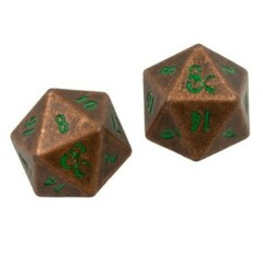 ULTRA PRO DICE: DUNGEONS & DRAGONS - HEAVY METAL D20 - FEYWILD COPPER & GREEN