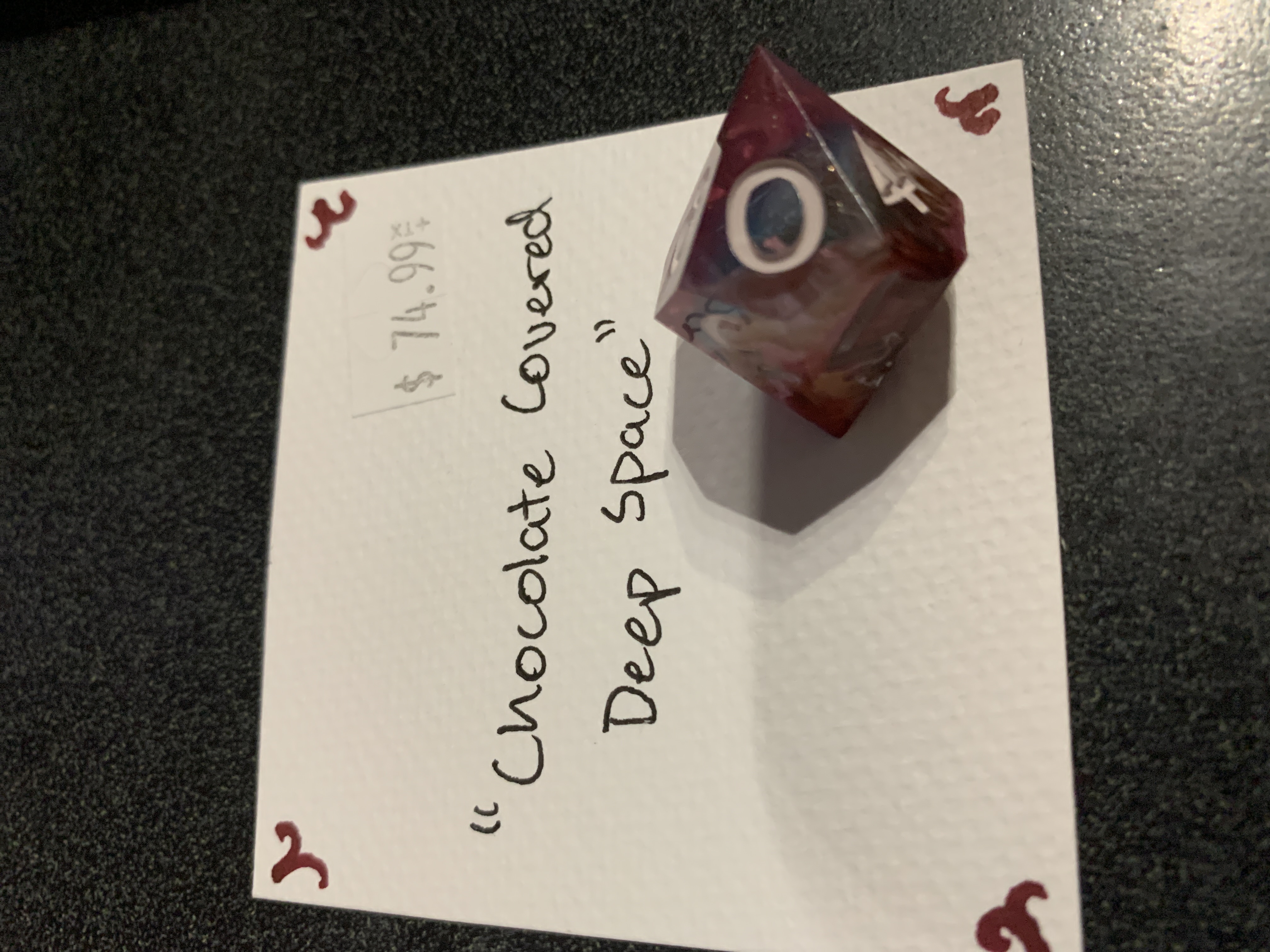 AsheVillains Custom Dice Chocolate Covered Deep Space