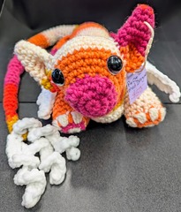 Bandty Crochet: Dragon (Medium) - Pink/Orange/White