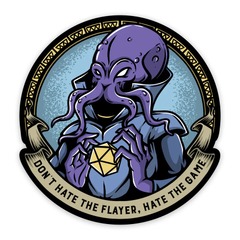 Don't Hate the Flayer Waterproof Die Cut Vinyl Sticker