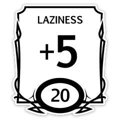 Lazy Stat Block Waterproof Die Cut Vinyl Sticker