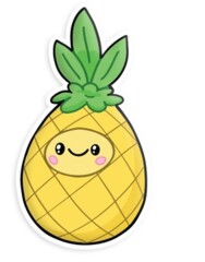 Comfort Food Pineapple Squishable Sticker