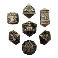 Nahuatl's Chance Bronze Metal RPG Dice Set