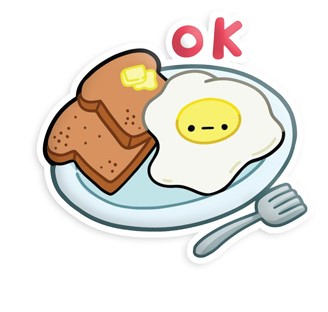 Okay Egg Platter Squishable Sticker