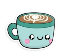 Comfort Food Latte Squishable Sticker