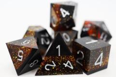 SHARP EDGE RESIN RPG DICE SET - CLEOPATRA