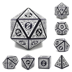 MAGIC FLAME - WHITE RPG DICE SET