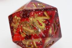 SHARP EDGE RESIN RPG DICE SET - DRAGON OF FLAMES