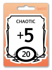 Chaotic Stat Block Waterproof Die Cut Vinyl Sticker