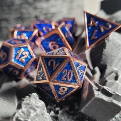 Arcane Copper 7-Piece Metal Dice Set