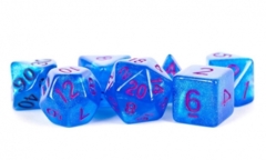 16mm Polyhedral Set - Stardust - Blue with Purple