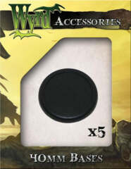 Wyrd Miniatures Malifaux - 40mm Black Round Plastic Bases (5 Pieces)