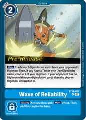 Wave of Reliability - BT14-091 - P (Blast Ace Pre-Release Promo) - Foil