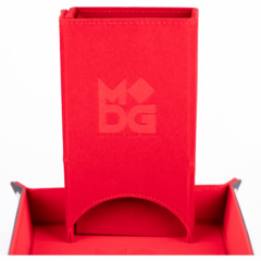Metallic Dice Games: Velvet Fold-Up Dice Tower: Red