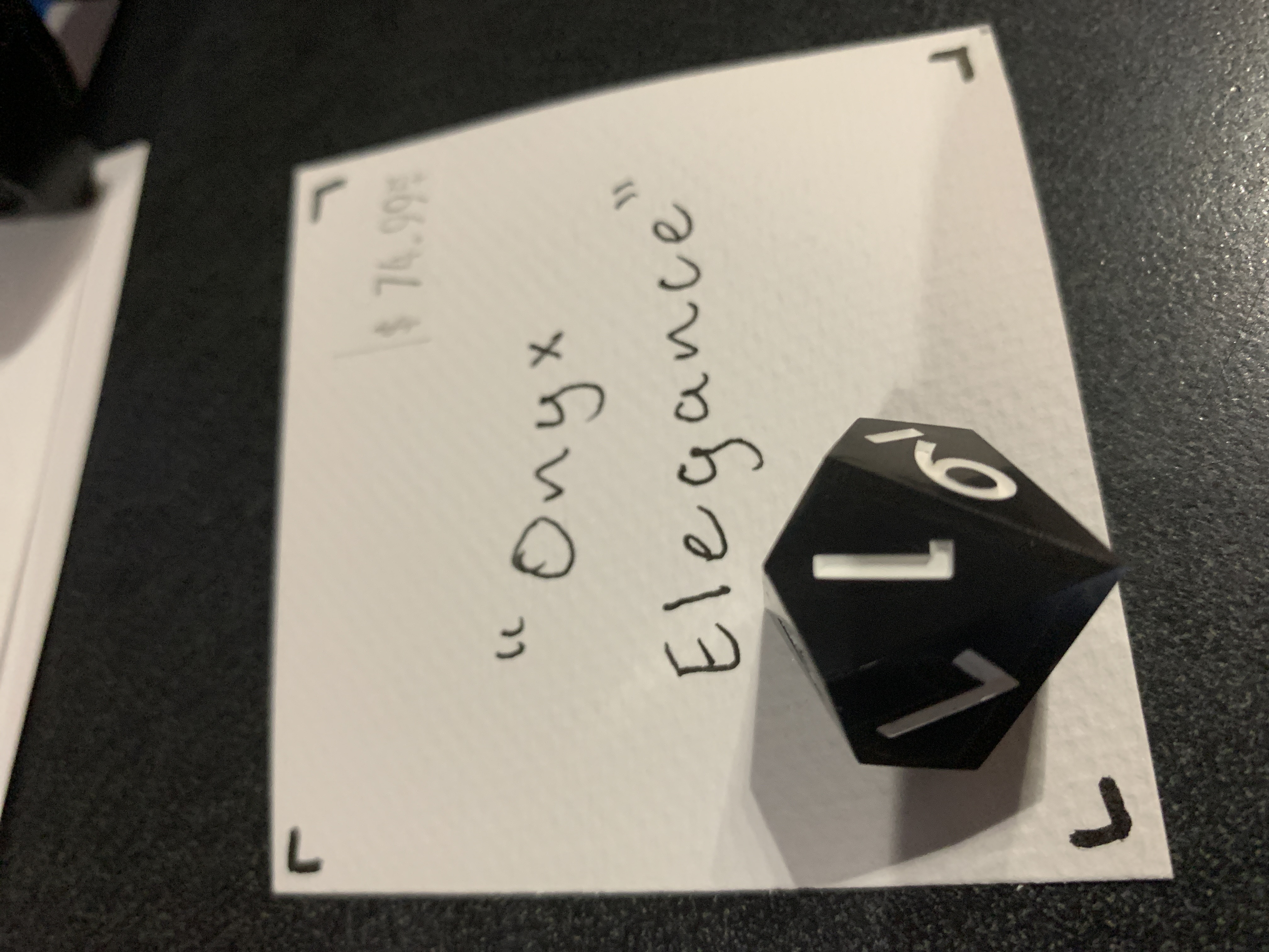 AsheVillains Custom Dice Onyx Elegance