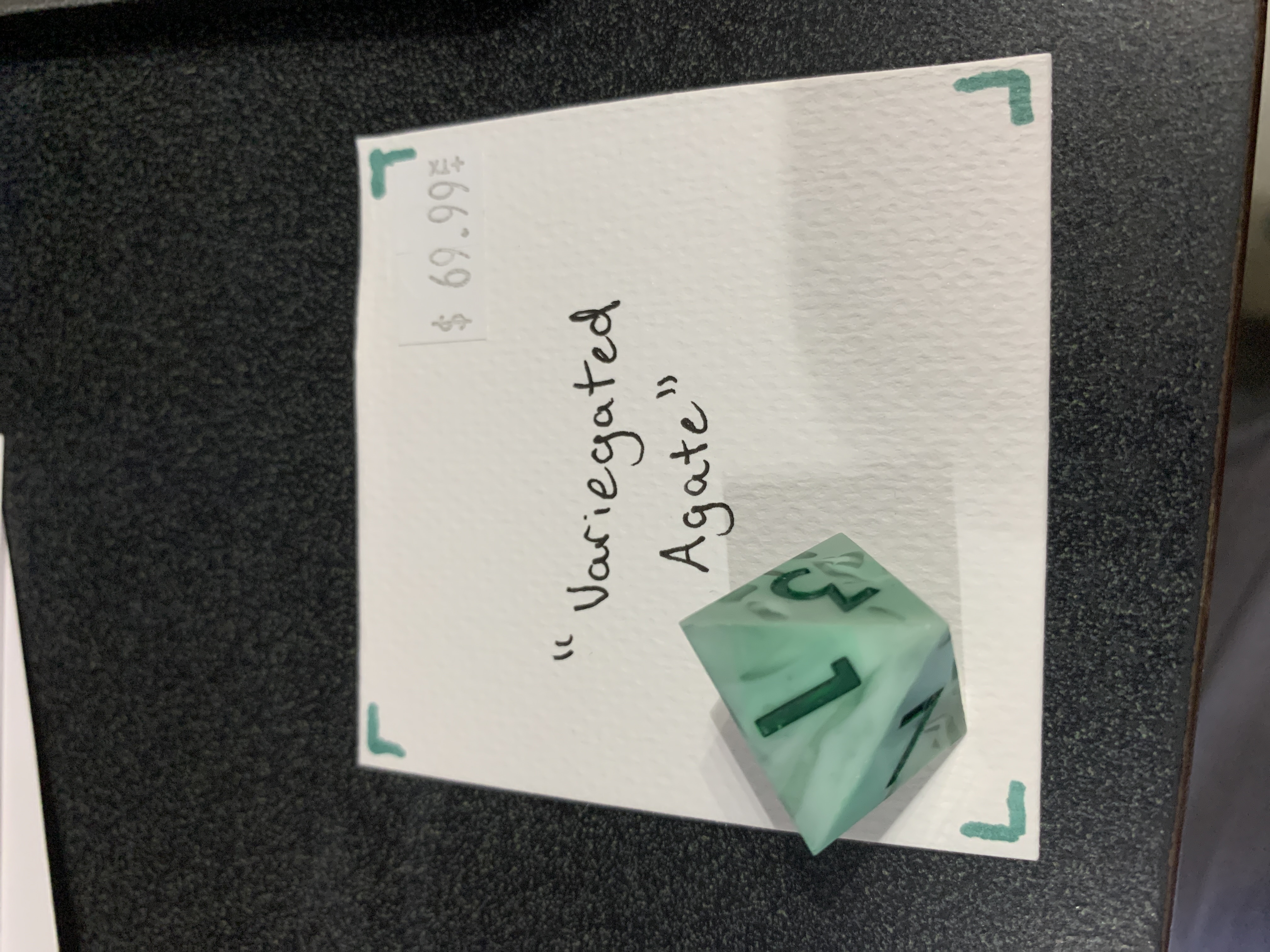 AsheVillains Custom Dice Variegated Agate