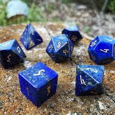 Lapis Lazuli Gemstone RPG Dice