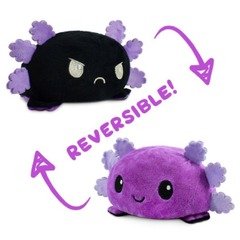 TEETURTLE: REVERSIBLE AXOLOTL MINI PLUSH - PURPLE & BLACK