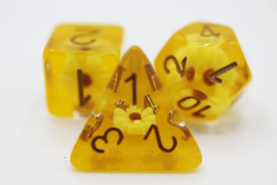 SUNSHINE DAISY RPG DICE SET