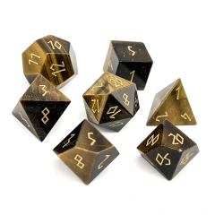 Tigers Eye - 7 Piece RPG Set Gemstone Dice