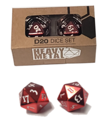 Heavy Metal D20 Dice Set: Red