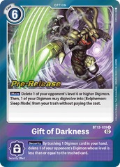 Gift of Darkness - BT13-109 - P (Versus Royal Knight Pre-Release Promo) - Foil