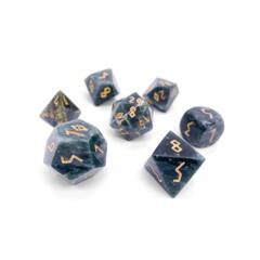 Dark Jade TruStone Gemstone RPG Dice