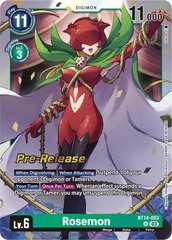 Rosemon - BT14-053 - P (Blast Ace Pre-Release Promo) - Foil