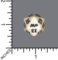 Magic Spindown Die - Core Set 2019 - White