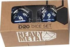 Ultra Pro - Heavy Metal Dice D20: Set Of 2 - Blue