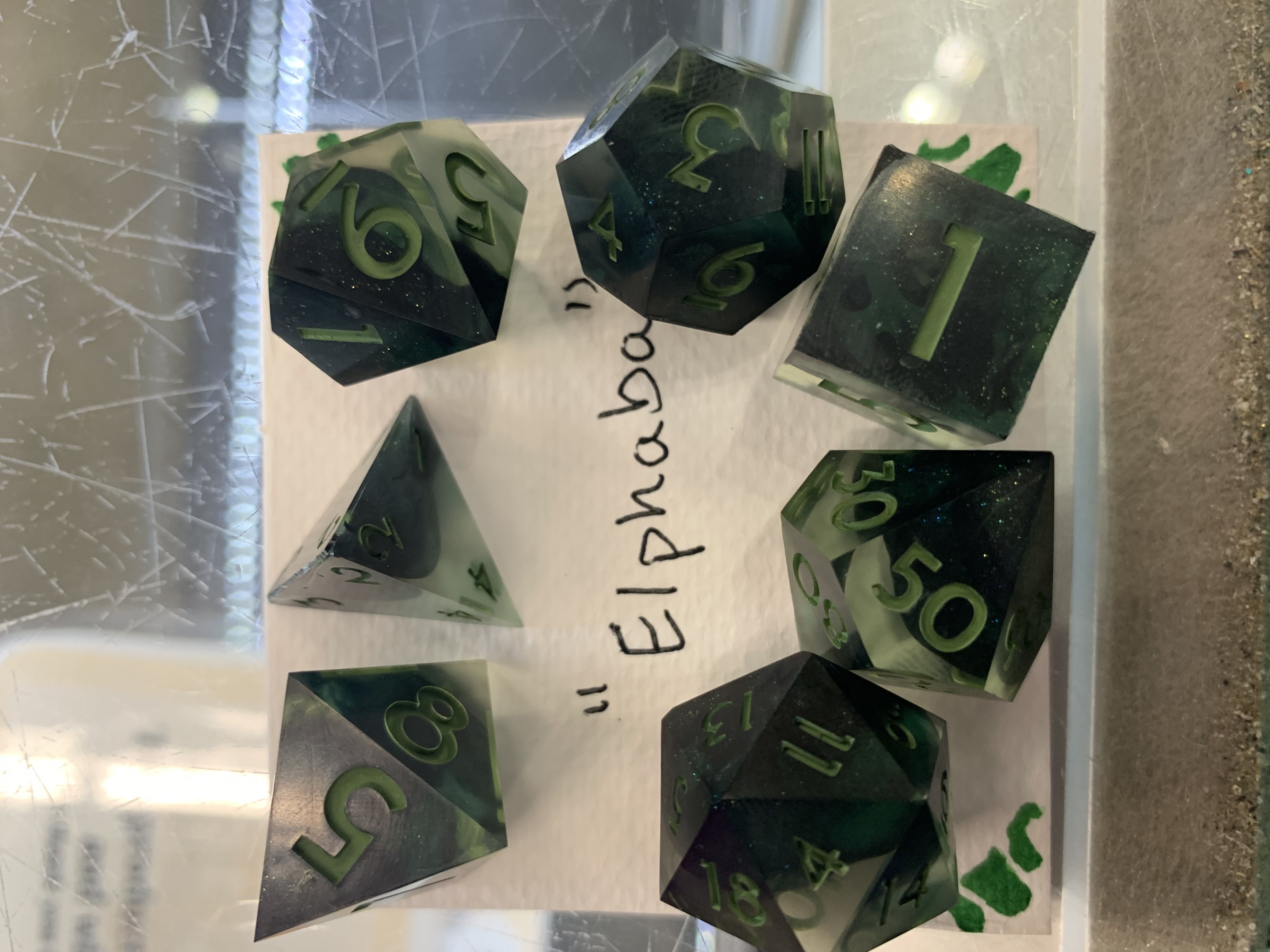 AsheVillains Custom Dice Elphaba
