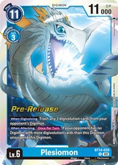 Plesiomon - BT14-029 - P (Blast Ace Pre-Release Promo) - Foil