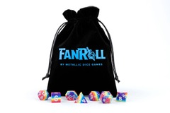 FanRoll Black Velvet Dice Bag With Satin Liner 6″x8