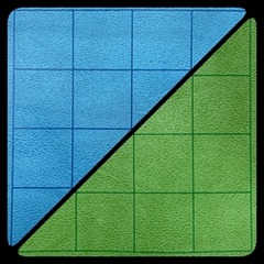 Chessex: Reversible Battlemat 1'' Squares Blue-Green (23.5