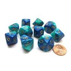 Gemini Blue / Teal with Gold - D10 CHX 26259