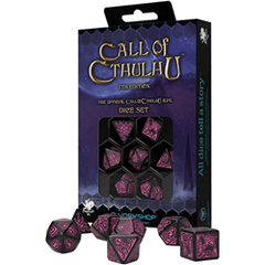 7 Dice Set- Call Of Cthulhu: 7th edition BLACK/ MAGENTA