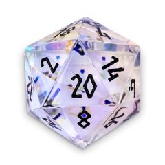 Rainbow K9 Glass D20 - Glass Dice