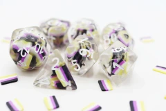 Nonbinary Pride Flag Resin RPG Dice Set