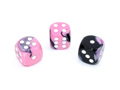 Gemini Black-Pink / White Mini 7 Dice Set